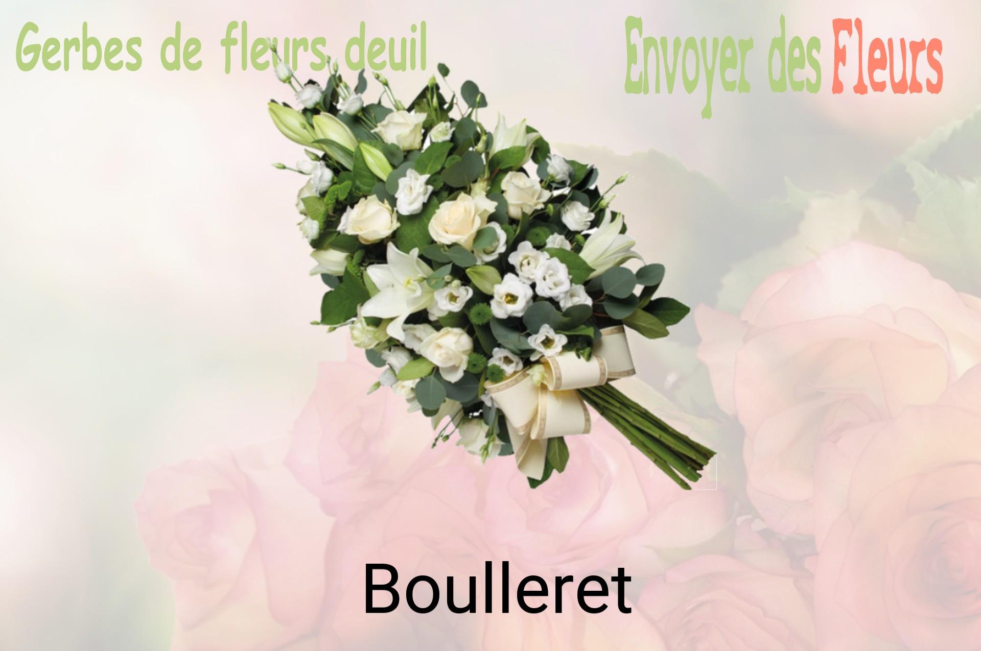 Gerbe de fleurs de deuil livrée à Boulleret